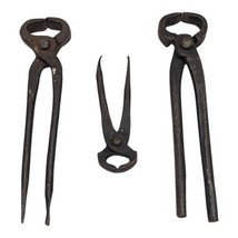 Antique Blacksmith Farrier Nippers Lot Vintage Cutters Tools Forged 10&quot; 6&quot; - €29,89 EUR
