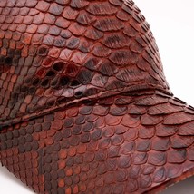 Boss Tan Python Leather Cap image 3