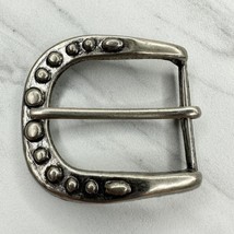 Studded Silver Tone Simple Basic Belt Buckle - $6.92