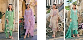 Readymade designer Salwar Suit Soft embroidery Organza Party wear Size 3... - £64.00 GBP