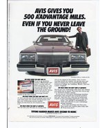 1984 Avis Rental Car Print Ad Cadillac De Ville 8.5&quot; x 11&quot; - $19.95