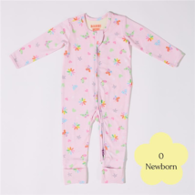 Bambi Mini Co. Wrigglesuit 0 Newborn Pink Festival Bloom - $1,583.84 MXN