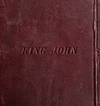 King John William Shakespeare 1894 Victorian PB Play Book Literature E39 - £24.13 GBP