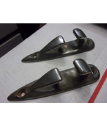 vintage deck chocks nickel plated bronze  tear drop heavy duty  matched ... - €80,39 EUR