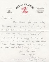 Bryn Yemm Jimmy Leycock Jersey Channel Islands Hand Wrote Signed Private Letter - £7.07 GBP