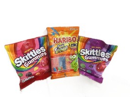 Candy Box Variety 12 Pack Haribo streamers, Skittles Gummy Wild Berry, O... - £23.66 GBP