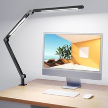 Led Desk Lamp With Clamp, Dual Light Desk Lamp With Swing Arm, 4 Color Modes &amp; 4 - £73.53 GBP