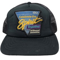 VTG Xerox Celebrate Spirit Together Black Patch Snapback Hat 50 Years In... - £78.84 GBP