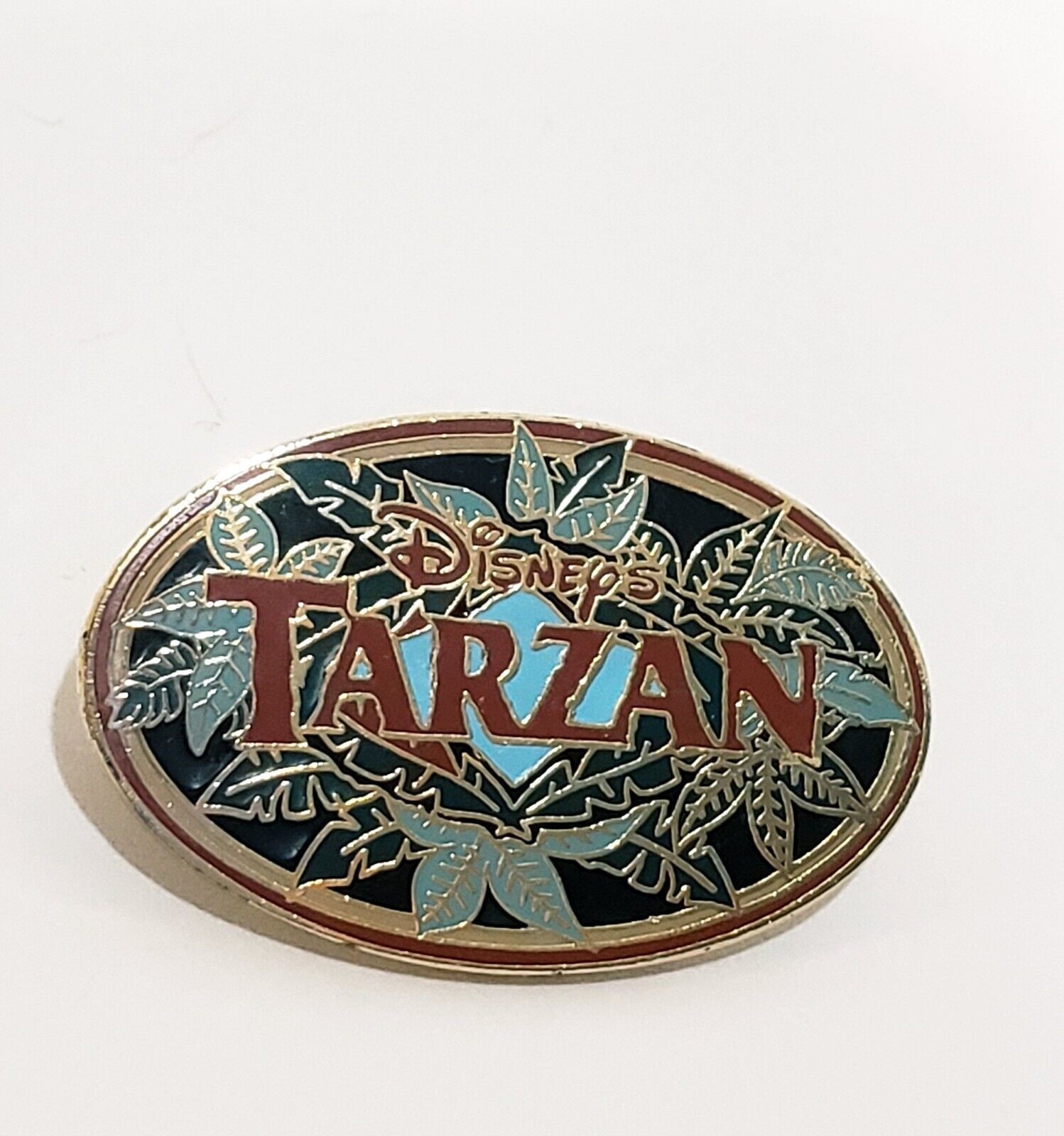 Disney's Tarzan Logo Word with Leaves Oval Pin 3407 Part of set #141 Disney 2000 - $25.63