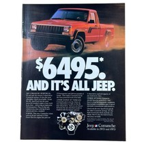 Jeep Comanche 87 Sportruck Print Advertisement Vintage 1986 80s 8.25x11” Pickup - £11.07 GBP