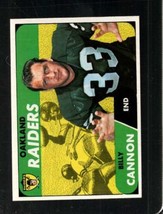 1968 Topps #37 Billy Cannon Exmt Raiders *X50470 - £13.90 GBP