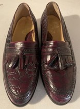 Stafford Men’s 9.5 D Tassel Loafer Burgundy Dress Shoes - £27.32 GBP