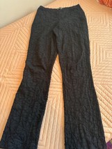 Betsey Johnson Black Jacquard Pull On Pants SZ 8 - $78.21