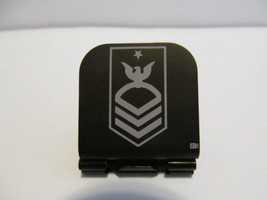 US NAVY Senior Chief Petty Officer Rank Laser Etched Aluminum Hat Clip Brim-it - £9.40 GBP