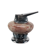 Vintage Ronson NORDIC Chrome and  Pink Marble Empty Table Top Lighter - £43.47 GBP