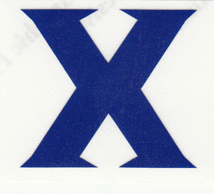 REFLECTIVE Xavier Musketeers 2 inch Blue helmet decal sticker RTIC hard hat - £2.72 GBP