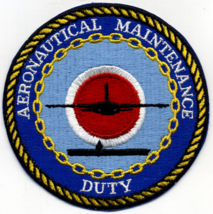 USN United States Navy Aeronautical Maintenance Duty 5&quot; Round Embroidere... - $5.00