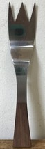 Vintage Mid Century Stainless Danish Wood Canoe Muffin Japan Serving Mea... - $29.69