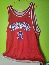 Rare Vintage Allen Iverson Reversible Jersey 76ers Rookie Year Made In USA 2XL - £552.47 GBP