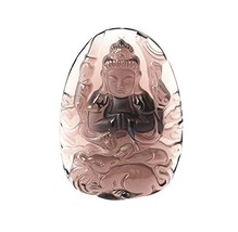 Hand Carved Natural Ice Obsidian Pendant Charm Chinese Rat and Buddha Lu... - £27.10 GBP