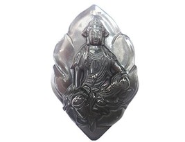 Natural Obsidian Sakyamuni Buddha Lotus Flower Charm Bring for You Wish Good ... - £29.13 GBP