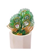 Peacock Wire Tree, Art Decor Home Office, unique gift - $44.13 CAD