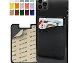 Premium Leather Phone Card Holder - Stick On Wallet For Iphone And Andro... - £22.34 GBP