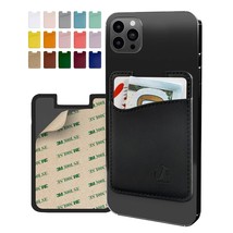 Premium Leather Phone Card Holder - Stick On Wallet For Iphone And Andro... - £22.01 GBP
