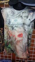 Money Women sex short sleeve T-SHIRT Sublimation print T shirt M-2X - £15.17 GBP