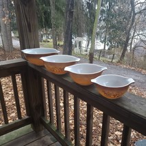 Pyrex Old Orchard Nest Of 4 Cinderella Bowls - $85.00