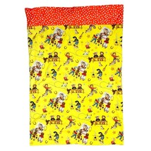 Vintage Western Rodeo Cowboy Yellow Cotton Pillowcase Kids 80s 90s - £16.42 GBP