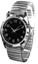  Elastic Extensible.Metal  Band Watch - Silver Coloured  -Black dial  - $14.99