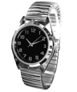  Elastic Extensible.Metal  Band Watch - Silver Coloured  -Black dial  - $285.40 MXN