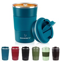 12Oz Travel Mug, Insulated Coffee Cup With Leakproof Lid, Travel Coffee ... - £21.95 GBP