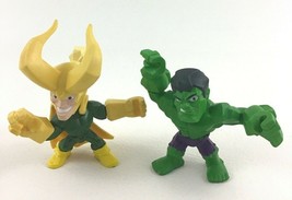 Marvel Mini Super Hero Mashers 2&quot; Micro Figures Loki Incredible Hulk 2pc Lot - £11.86 GBP