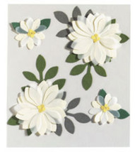 Darice Jolees Boutique Dimensional Stickers Vanilla Flowers - £15.78 GBP