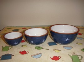 Boyds Bears 3 Miniature Stackable Mixing Navy Bowls - £18.16 GBP