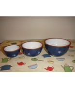 Boyds Bears 3 Miniature Stackable Mixing Navy Bowls - $418.36 MXN