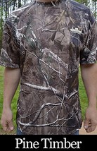 Pine Oak Timber Camouflage Moisture wicking Hunting Camo T-shirt True Adventu... - £10.17 GBP