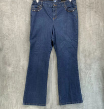 Style&amp;Co Womens Jeans 10 Petite Blue Straight Leg Mid Rise Stretch Denim... - £12.76 GBP