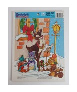 Vintage 1989 GOLDEN Christmas Rudolph Red Nose Reindeer Frame Tray Puzzl... - $7.91