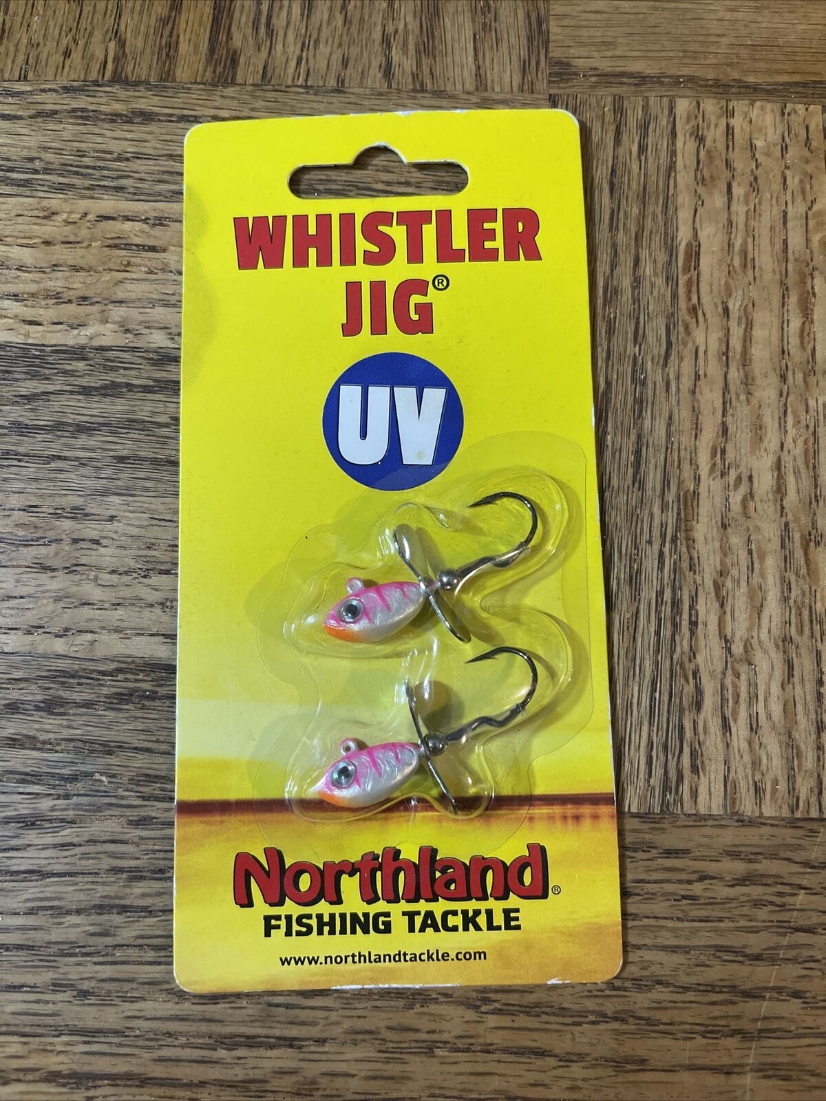 Primary image for Northland Tackle WH3UV-26 UV Pink Tiger Whistler Jig UV Hook 1/8oz-NEW-SHIP24HRS