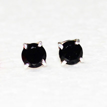 925 Sterling Silver Black Tourmaline Earrings Handmade Jewelry Gift For Her - £16.73 GBP