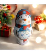 Russell Stover 100th Anniversary Christmas Snowman Metal Candy Tin EMPTY... - $28.05