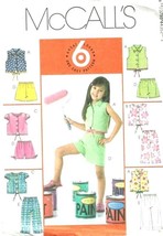 McCalls Sewing Pattern 4435 Top Shorts Capri Pants Girls Size 3-6 - £6.76 GBP