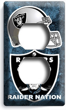 Oakland Raiders Nation Nfl Football Team Duplex Outlet Wall Plate Cover Room Art - £9.61 GBP