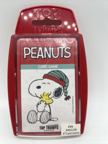 Primary image for Top Trumps Peanuts Snoopy 6” Card Game #465238 Family Fun Kids 2-6 Players