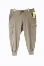 Women&#39;s Stretch Woven Cargo Pants Dark Brown Size L - Short - £16.23 GBP