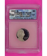 2007 S PR 70 Thomas Jefferson Nickel ICG Certified Graded Authentic Slab... - $470.40 MXN