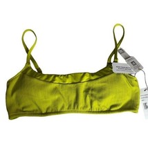 Sanctuary Sandbar Solids Seamed Bralette BikiniTop Women&#39;s Grellow Clasp Back - £11.57 GBP